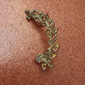 Silver Metal Flowers Ear Cuff (For Left Ear)